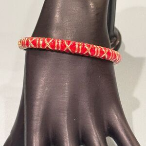 Signature by Nordstrom NWOT Vibrant Red and Gold Bangle